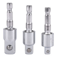 3-Pack Dopsleuteladapter van Slagkwaliteit 360-Graden Universele Draaibare Dopsleutelset, Dopsleutel-Naar-Booradapter