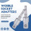 3 Pack Impact Grade Socket Adapter 360-Degree Universal Joint Swivel Socket Set, Socket to Drill Adapter 2