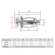 20 Stuks M5X25 Jack Nuts Auto Metalen Schroef Bloemblaadje Noten met Schroef voor Hollow Wall Iron Skin