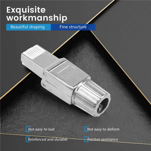 2 Pcs for RJ45 CAT7 Connectors Tool Free Shielded Toolless Modular Network Plug for Installation Cable