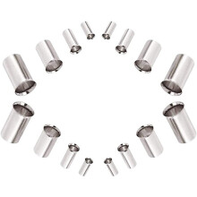 240PCS Wire Copper Crimp Fitting Ferrules, AWG 4,6,8,10 InvóLucro de Cabo NãO Isolado Kit de Terminal de Terminal de Pino de Ferrolho