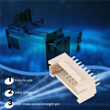 50 StüCk Miner Verbinder 2X9P Stecker Buchse Gerader Stift Zwei Reihige Schnalle für Asic Miner S9 S9J S9K + Z9Mini Z11