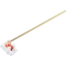 Gold Plated Plate Mounted Stabilizer for Custom Mechanical Keyboard 2U 6.25U (1+4, White )
