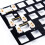 Gold Plated Plate Mounted Stabilizer for Custom Mechanical Keyboard 2U 6.25U (1+4, White ) 7