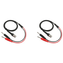2X P1009 BNC auf Dualen 4 mm Stapelbaren Bananenstecker Messleitung BNC-Kabel für Oszilloskop-Signalgenerator 120 cm