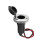 Yacht 2-Pin Stern Light Socket Plug-in Pole Base (Stainless Steel Base) A 1