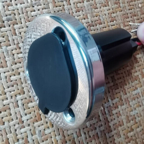 Yacht 2-Pin Stern Light Socket Plug-in Pole Base (Stainless Steel Base) A 1