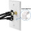 30-Pack Blank  Jack Inserts for  Wall Plate and Patch Panel - White 6