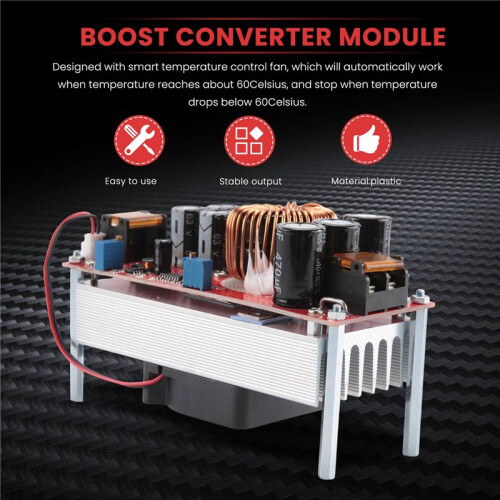 1500W 30A - Boost Converter Module 10-60V to 12-97V Voltage Step  Converter Boost CC CV Power Supply Module 2