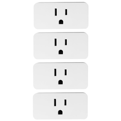 4pcs Tuya WiFi US Standard Zigbee  Socket  Voice Phone Remote Control US Plug