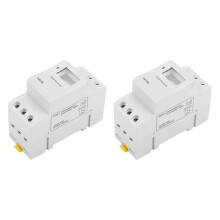 2X THC15A Digital Timer Programmable Electronic Control Delay DIN Rail AC220-240V