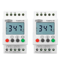 2X 3 Phase Din Rail Adjustable Under over Voltage Protector Voltage Monitoring Sequence Protection Relay
