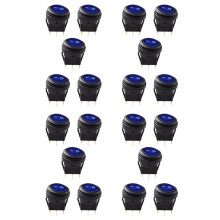 20 Pcs 12V 20A Waterproof Round /Off Rocker Car Auto Boat SPST