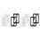 4-Pack Brush Wall Plate with Single Gang Low Voltage Mounting Bracket Cable Pass Through Insert for Speaker Wire 1