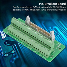 5X IDC40P 40Pin Steckerleiste Breakout Brett Klemmleiste Stecker SPS Schnittstelle mit Halterung, für SPS, DIN Schienen Montage