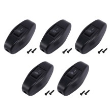 5X Noir Chambre Off Bouton Commutateur de Ligne 6A/250VAC 10A/125VAC