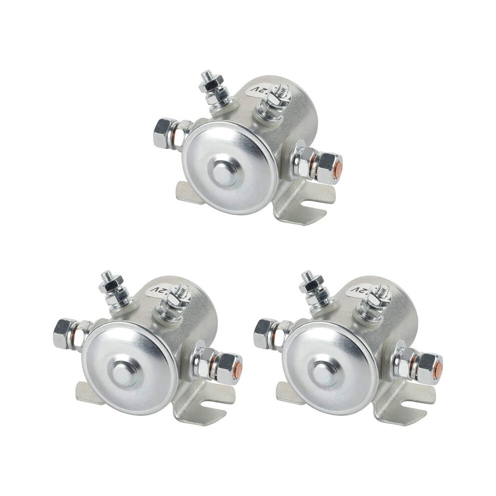 3X Max 300A Continuous Duty Solenoid Relay 12V Solenoid For Carts,Winch ,Marine In Rush Silver 4713945994735