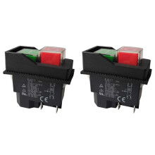 2X Interruttori Elettromagnetici Interruttori A Pulsante per Attrezzi Da Giardino KJD17 220V 4 Pin -Terminali