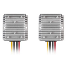 2X  Automatique Buck Boost Convertisseur  8V-40V à 13.8V 10A Régulateur de Tension Abaisseur Réducteur de Tension étanche