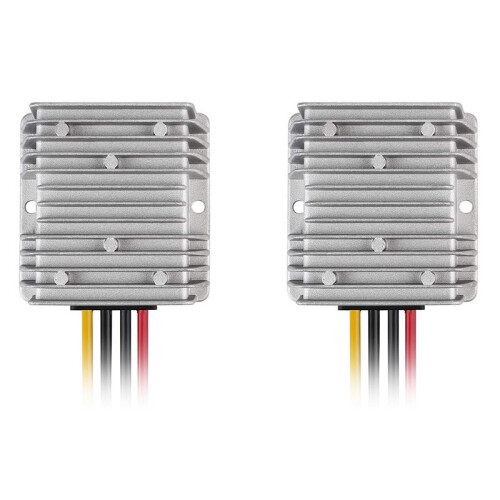 2X  Automatic Buck Boost Converter  8V-40V to 13.8V 10A Step Down  Voltage Regulator Waterproof Voltage Reducer