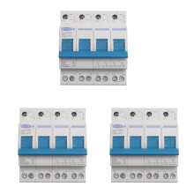3X TOMZN 4P 63A 3-Phasiger MTS-Leistungsschalter mit Manueller ÜBertragung und Trennschalter