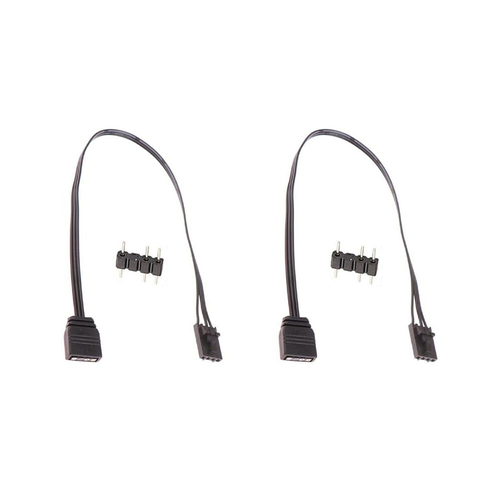 4X For 4Pin Rgb To Standard Argb 3-Pin 5V Adapter Connector Rgb Cable 25Cm 6032043520713