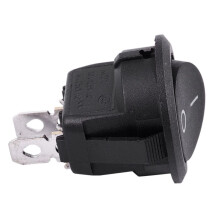 20Pcs SPST Black Button /Off Round Rocker  AC 6A/250V 10A/125V