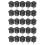 25 Pcs SPST Black Button /Off Round Rocker  AC 6A/125V 3A/250V 1