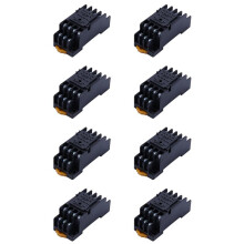 8X PYF14A DIN Rail Power Relay Socket Base 14 Pin for MY4NJ HH54P MY4