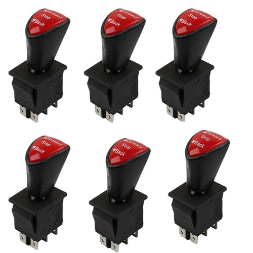 6X Forward-Stop-Back DPDT 6Pin Latching Slide Rocker  KCD4-604-6P Car