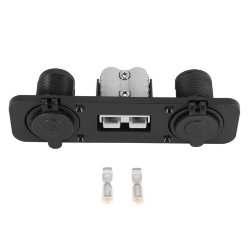 3X Flush Mount for Anderson Plug Socket Double USB Charger Socket Panel for Caravan  Boat Truck 1
