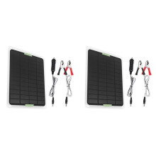 2X 20W Solar Panel 12V/5V USB2.0 Solar Car Charger Outdoor Portable Monocrystalline Silicon Flexible Solar Panel