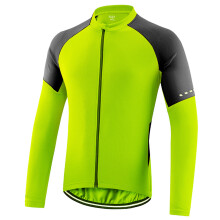 Men's Long Sleeve Bicycle Jersey, Zipper, Reflective Strips, Lightweight, Breathable