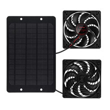Kit Ventola Pannello Solare, Ventilatore Solare 10W 12V Esterno Impermeabile, Ventilatore Portatile Ventilatore di Scarico con Cavo Lungo 2M