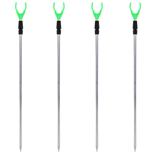 4X Support de Poteau de Peche En Metal Reglable