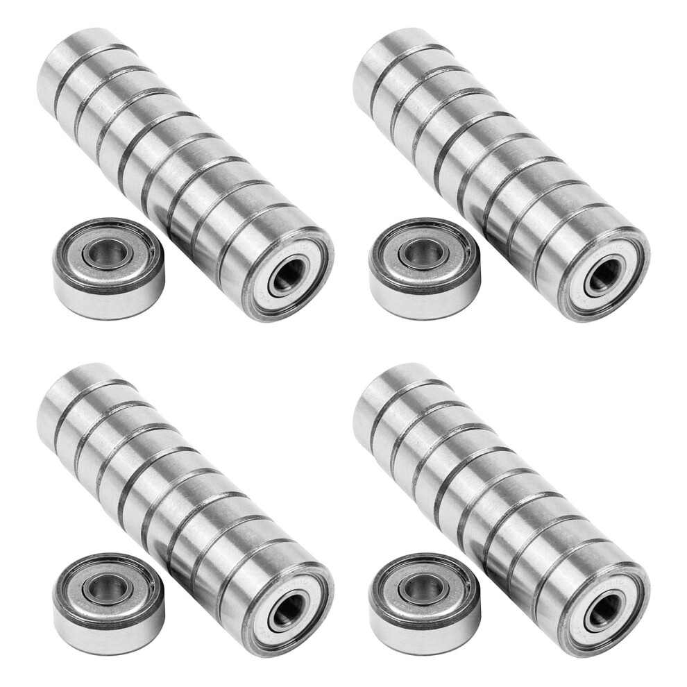 40Pcs Miniature Sealed Metal Shielded Metric Radial Bearing Model: 604 Zz 4X12x4mm 6033019143974