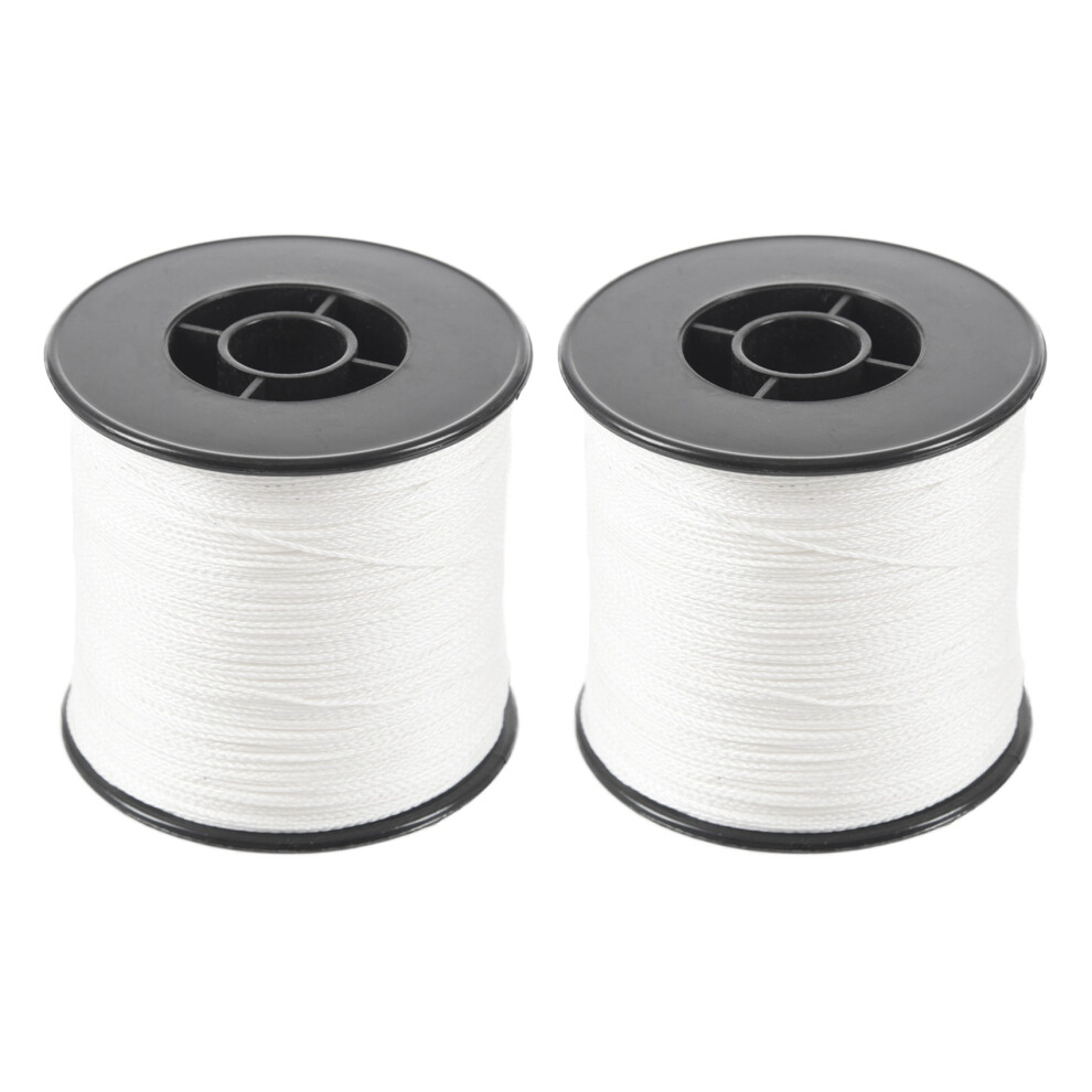 2Pcs 500M 100Lb 0.5Mm Super Strong Braided Fishing Pe 4 Strands Color:white 6032609639019