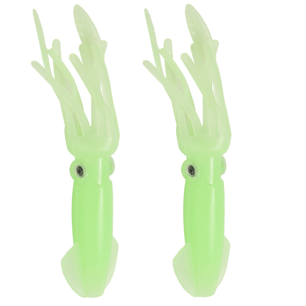 10Pcs 10.5Cm Octopus Lures Squid Skirt Bait Glow In Dark Luminous Saltwater Bait For Tuna Marlin Bass Lure 4713632891323