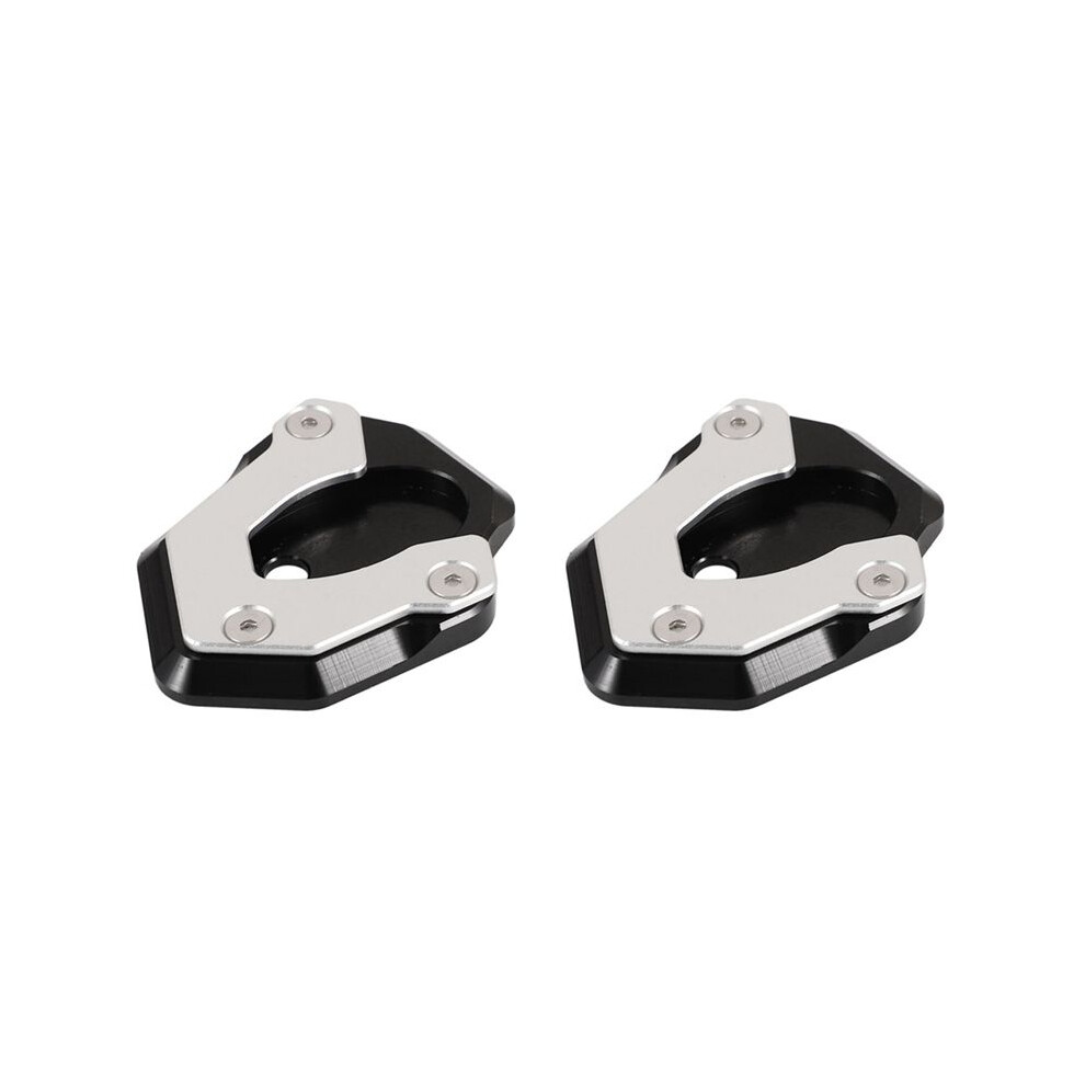 2X Motorcycle Kickstand Foot Side Stand Extension Pad Support Plate For Z400 Z650 Z900 250/300 650(Black) Black 6032950620186