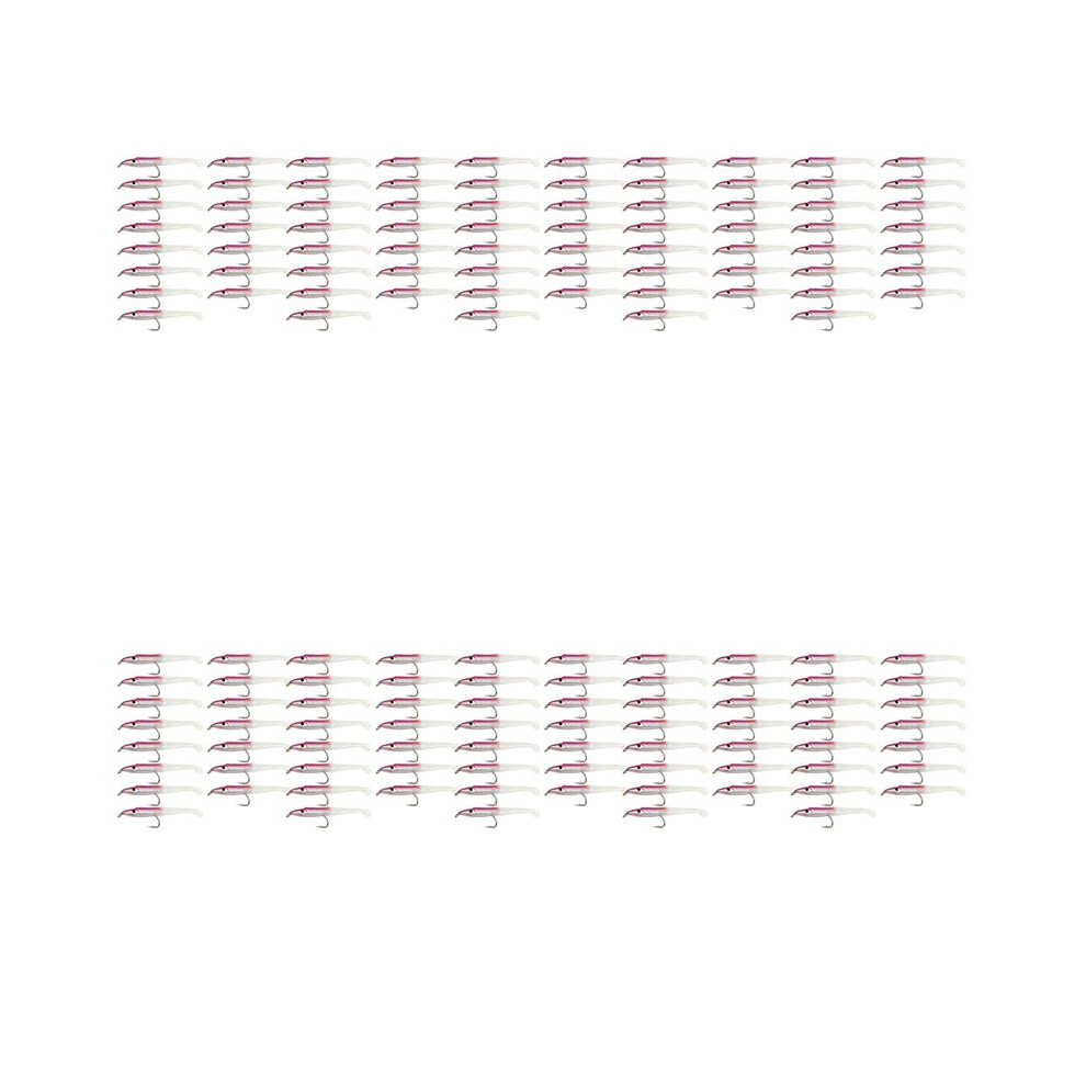 Sunmile Fishing Lure Sea Fishing Lure Bait With Hook Eel Bionic Bait 5Cm/0.6G T Tail Soft Insect Simulation Bait 150Pcs 4713499920310