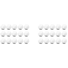 30 Pack 22MM Blank White Dice Set Acrylic Rounded D12 Dice Cubes for Game,Fun,DIY Sticker and Math Teaching