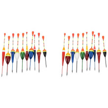 20Pcs Conjunto de Flotadores de Pesca Corcho Fluctuar Color Y Talla de Mezcla Flotante Flotadores de Palo de Luz de Pesca