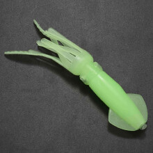 10Pcs 10.5cm Octopus Lures Squid Skirt Bait Glow in Dark Luminous Saltwater Bait for Tuna Marlin Bass Lure