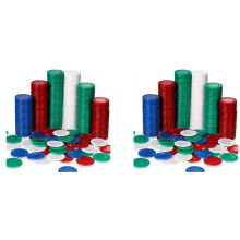 800 Pieces Plastic Poker Chips Game Chips 4 Colors Counter Card for Game Playing Counting Bingo Game Chips Card, 3