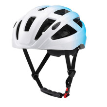 Fahrradhelm für Erwachsene, Sommerleichte Microshell, Herren und Damen, Passformanpassung, Empfohlene Passform 55-61 Cm, zum Radfahren, Weiß-Blau