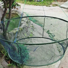 Foldable Drop Net Fishing Landing Crayfish Shrimp Catcher Prawn Bait Crab Shrimp Pier Harbour Pond Mesh 150cm