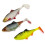 2er-Pack Swimbait-Angelköder Aus Weichem Kunststoff, Schwimmköder mit Paddelschwanz und 3D-Augen, Sinkender Paddelschwanz-Köder, Stil A 3