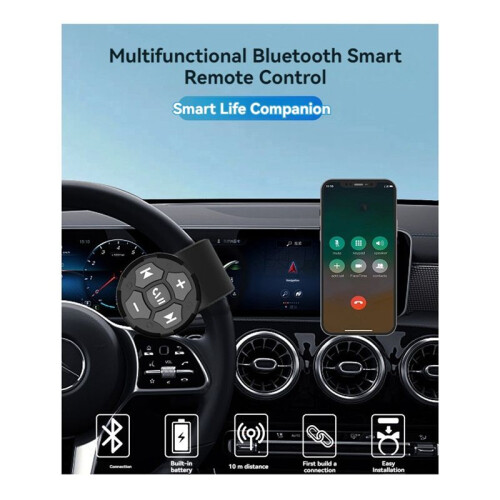 Universal Motorcycle Bike Handlebar Controller Wireless  Volume Music Adjust Button Car Steering Wheel Control 2