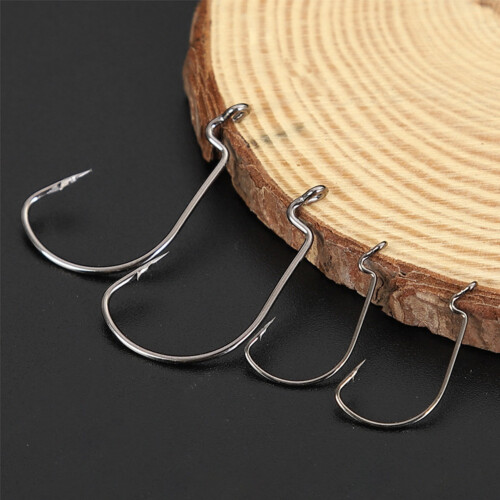 Wide Belly Crank Hook Luya Crank Hook Red Worm Hook Fish Hook 5/0 2
