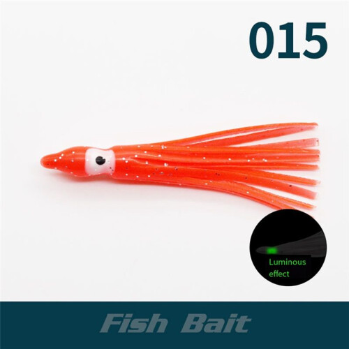 Leuchtender Oktopus-Weichköder, PVC-Oktopus-Köder, Mehrfarbig, Künstlicher Fischköder, Meeresfischerboot, Angelköder 015 1